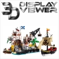 Preview: FiguSafe Vitrine für LEGO® Pirates mit der LEGO Icons Eldorado-Festung 10320 T/B/H 300x750x350 mm 110
