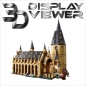 Preview: FiguSafe Vitrine für LEGO® Harry Potter™ Bauset Die große Halle von Hogwarts™ 75954 T/B/H 250x350x400 mm 042
