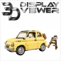 Preview: FiguSafe Vitrine für LEGO® Creator Expert Modellauto „Fiat 500“ 10271 T/B/H 150x300x150 mm 076