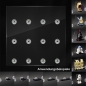 Preview: 12er Inlay für IKEA RIBBA Rahmen 23 x 23 designed für LEGO® minifiguren Platz für 12 Figuren