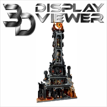 FiguSafe XXL Vitrine für LEGO® Icons Der Herr der Ringe: Barad-dûr™ 10333 T/B/H 350x500x900