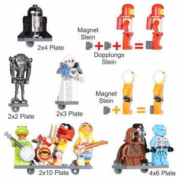MagnetInlay für IKEA Västanhed Rahmen Querformat 20 x 25 cm designed für LEGO® minifiguren