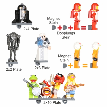 SANNAHED Magnet Inlay 50 x 50 designed für LEGO® minifiguren