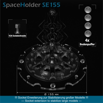 SpaceHolder® Sockelerweiterung SE155 15,5 cm für eure LEGO Modelle