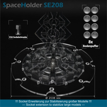 SpaceHolder® Sockelerweiterung SE208 20,8 cm für eure LEGO Modelle