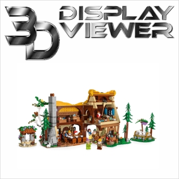 FiguSafe Vitrine für LEGO® Disney Die Hütte von Schneewittchen und den sieben Zwergen 43242 T/B/H 250x400x250 mm 087