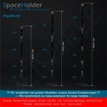 SpaceHolder® aus Plexiglas H3 Höhe 25,0 cm für eure LEGO Modelle