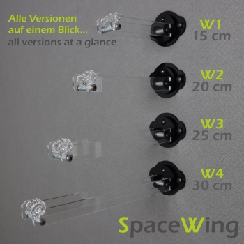 SpaceWing® W1 aus Plexiglas für eure LEGO Modelle Tiefe: 15,0 cm