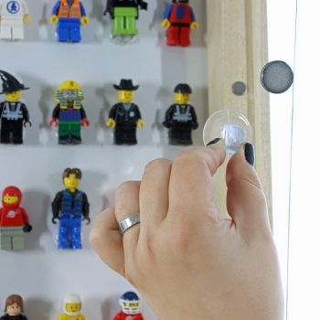 Click Vitrine PLUS Schwarz 300x300x60mm für 20 Lego® Figuren