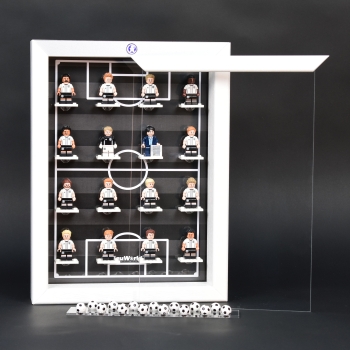 ClickCase Vitrine für LEGO® Serie DFB EM 2016 (71014) GRAY-EDITION mit 16 Figurenhalter