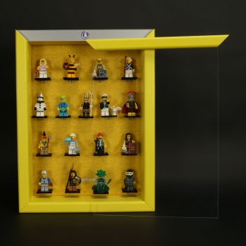 ClickCase Vitrine für LEGO® Serie 10 (71001) MR. GOLD EDITION mit 17 Figurenhalter