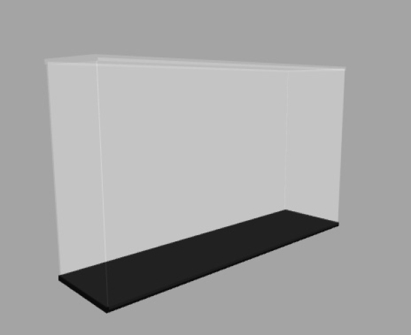 Acryl Vitrine für LEGO® Ideas Bauset Flussdampfer 21356 T/B/H 190x740x440 mm