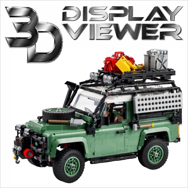 FiguSafe Vitrine für LEGO® Icons Klassischer Land Rover Classic Defender 90 10317 T/B/H 200x400x200 mm 104