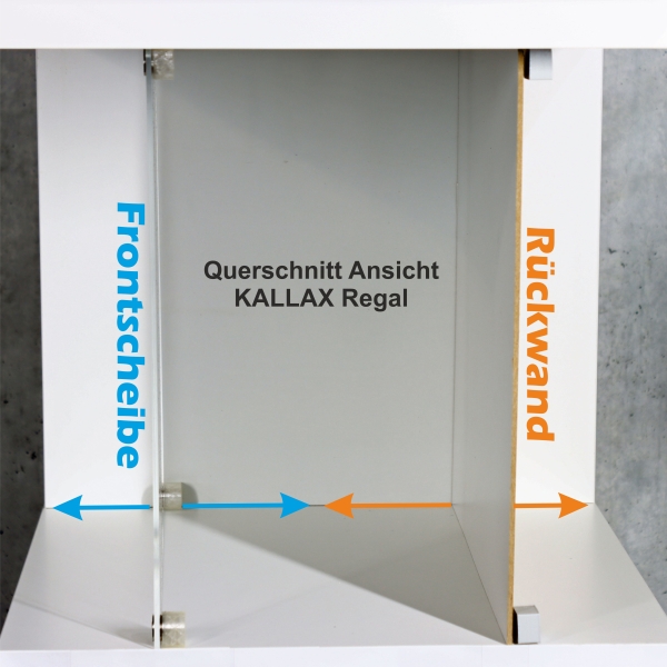 Frontscheiben-KIT für IKEA® KALLAX Regal -weisser Rahmen-