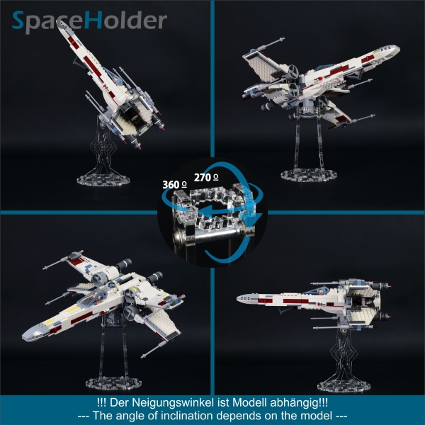 SpaceHolder® aus Plexiglas H3 Höhe 25,0 cm für eure LEGO Modelle