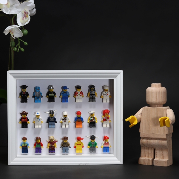 21er Inlay für IKEA Västanhed Rahmen 20 x 25 designed für LEGO® minifiguren Platz für 21 Figuren